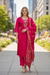 Dark Pink Embroidered Suit with Golden Dupatta – Festive & Wedding Wear