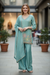 Sea Green Embroidered Palazzo Suit with Dupatta – Elegant Festive Wear