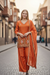 Orange Embroidered Palazzo Suit with Dupatta – Festive & Party Wear