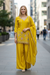 Bright Yellow Embroidered Palazzo Suit with Dupatta – Festive & Party Wear