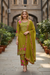 Olive Green Floral Printed Suit Set with Dupatta – Festive & Ethnic Wear