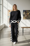 Black & White Knit Co-ord Set | Winter Wave Edition