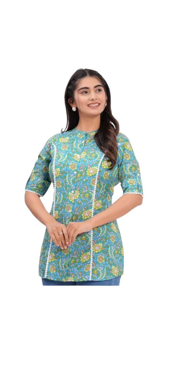 Sleeveless printed, woman Top