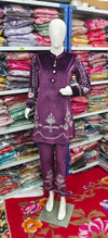 Winter Cord Set | Plum Dream Embroidered Luxe Co-ord